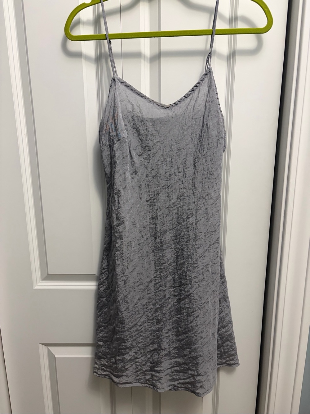 cut loose Silver Mini Slip Dress